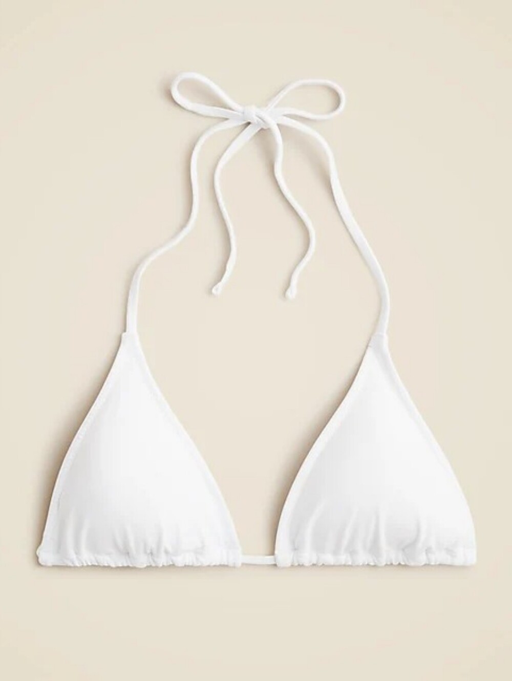 NWT J Crew Swim Triangle Bikini Top White Removable Pads 2X